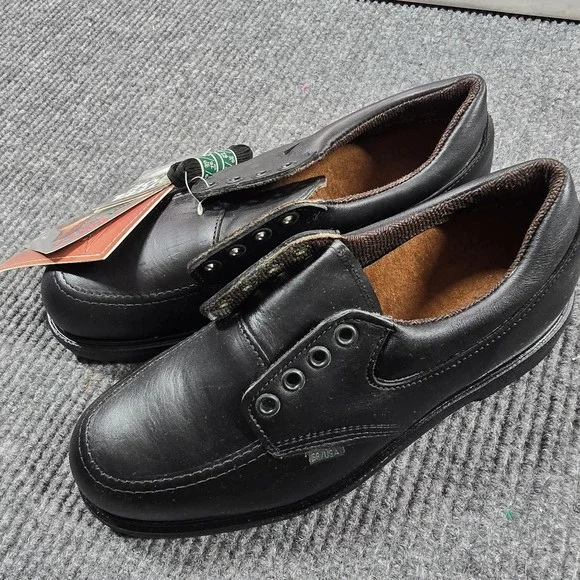 Red Wing Steel Toe Oxford Work Shoes Mens Size 7 D‎ Black SuperSole Made USA NEW